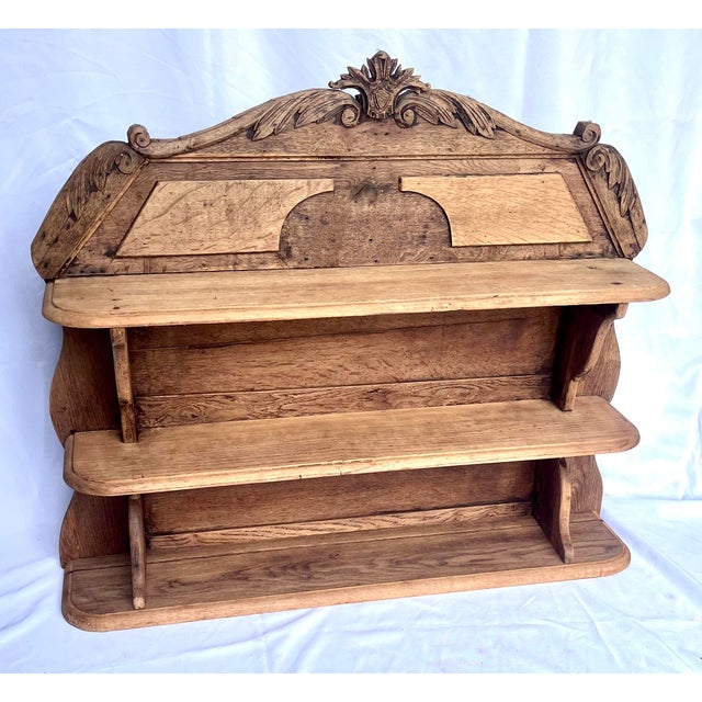 Early 1900s French Pine Plate Rack/Wall Shelves For Sale In Dallas - Image 6 of 14