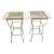 Metal Glass Shelf Side Tables - A Pair For Sale