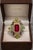 Late 20th Century Bochic “Capri” Vintage Ruby, Sapphire & Tanzanite Cocktail Ring — 18K Gold & Silver For Sale - Image 5 of 13