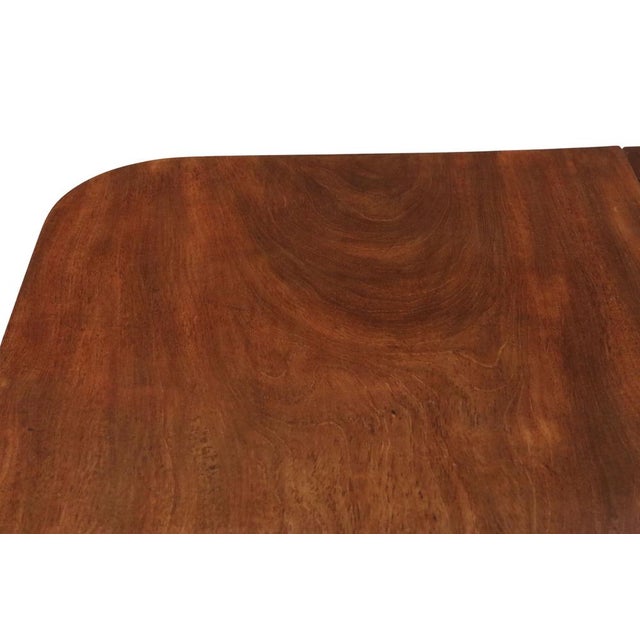 Wood Large Antique Georgian Twin Pedestal Extending Dining Table in Mahogany, 19th Century For Sale - Image 7 of 11