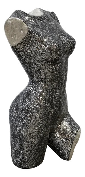 Female Bust with Dialma Brown Glass Tiles, 2010s