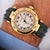 1990s Cartier Pasha 1035 Automatic Watch 18k Gold Ivory Dial Alligator Strap 35mm For Sale - Image 9 of 10