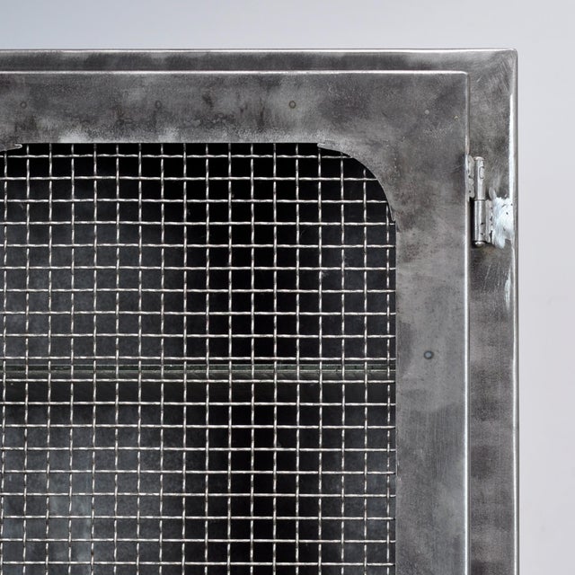 Black Vintage Medical Cabinet in Iron, 1970s For Sale - Image 8 of 11