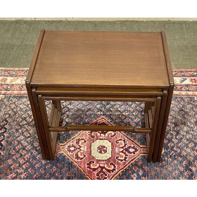 1970s English Teak Nesting Tables, 1970s, Set of 3 For Sale - Image 5 of 16