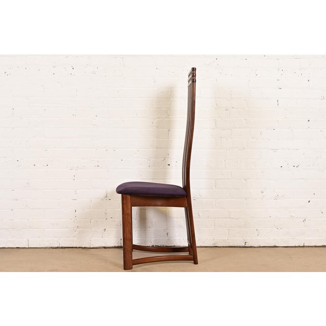 Frank Lloyd Wright Style Arts & Crafts High Back Side Chair or Dining Chair For Sale - Image 9 of 11