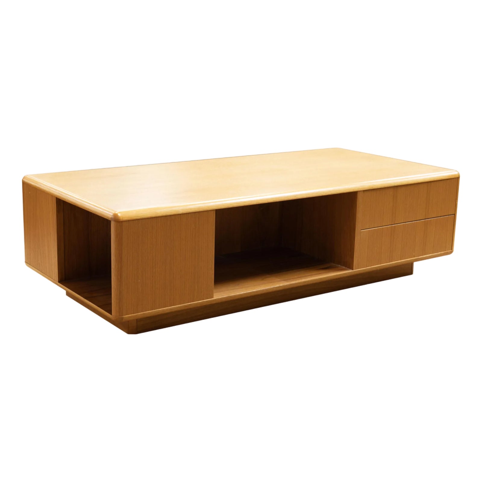 Danish Modern Rolling Bookshelf Coffee Table by Sanneman | Chairish