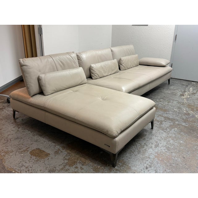Contemporary Sacha Lakic for Roche Bobois Scenario Leather Sectional Sofa For Sale - Image 3 of 12