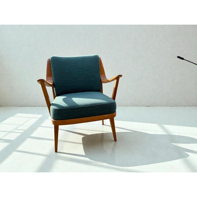 Blue Easy Chair by Walter Knoll / Wilhelm Knoll for Antimott, 1950s For Sale - Image 8 of 18