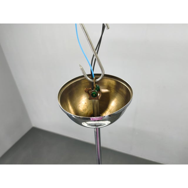 Silver Bauhaus UFO Pendant Light by Josef Hurka for Napako, 1930s For Sale - Image 8 of 12