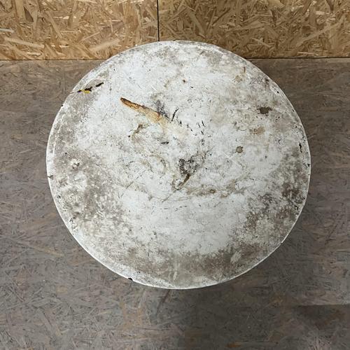 1950’s White French Metal Tripod Base Outdoor Small Gueridon Table. Classic French gueridon table with three solid bar...