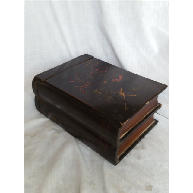 Antique Laquer Secret Book Safe Chairish