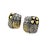 Metal 1990s Pair of John Hardy Estate Square Ornate Clip-on Earrings 18k Y Gold + Sterling Silver For Sale - Image 7 of 7