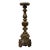 Large Antique Wood Candlestick With Poured Lead Weighted Base For Sale