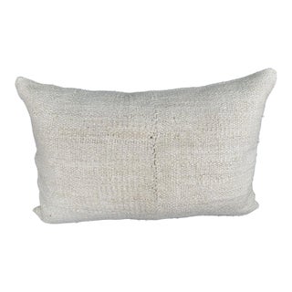 Turkish Hemp Pillow Cushion Natural Beige Pillow Cushion Cover 16" x 24" For Sale