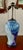 Converted from a Chinese vase with a rich flambé glaze in layered violet, lavender and sky-blue tones, this early/mid...