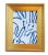 Blue 21st Century Framed Hunt Slonem Blue & White Bunny Hutch Fabric Textile With Gold Frame For Sale - Image 8 of 9