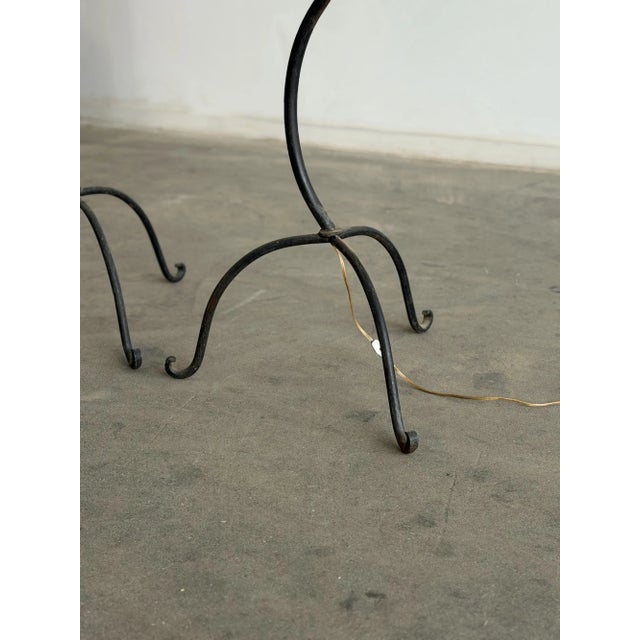 Black 1990s The Wrought Sinuous Floor Lamps - (Sold Separately) - a Pair For Sale - Image 8 of 14