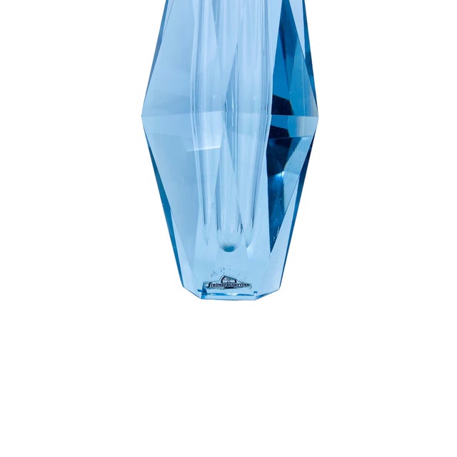 Strombergshyttan Vintage Asta Strömberg for Strömbergshyttan Diamant Faceted Geometric Vase For Sale - Image 4 of 5