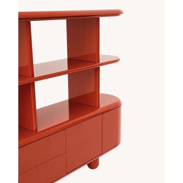 Not Yet Made - Made To Order Modern White and Blue Wood Sideboard with 4 Doors and Drawers by Jaime Hayon, 2022 For Sale - Image 5 of 13