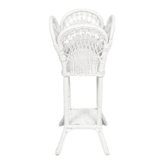 White Wicker Planter For Sale