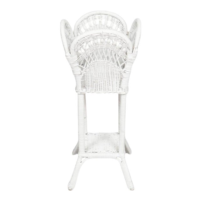 White Wicker Planter For Sale