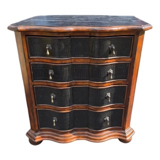 1990s Ethan Allen Lucca Serpentine Chest of Drawers Dresser Nightstand Console For Sale