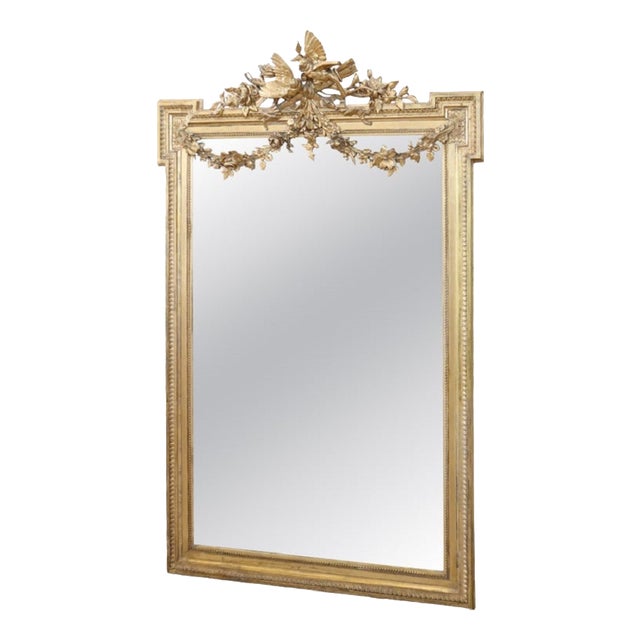 19th Century Gilt Wood Wall Mirror For Sale