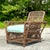 Vintage Coastal Palecek President’s Stick Rattan Lounge Chair For Sale In West Palm - Image 6 of 9