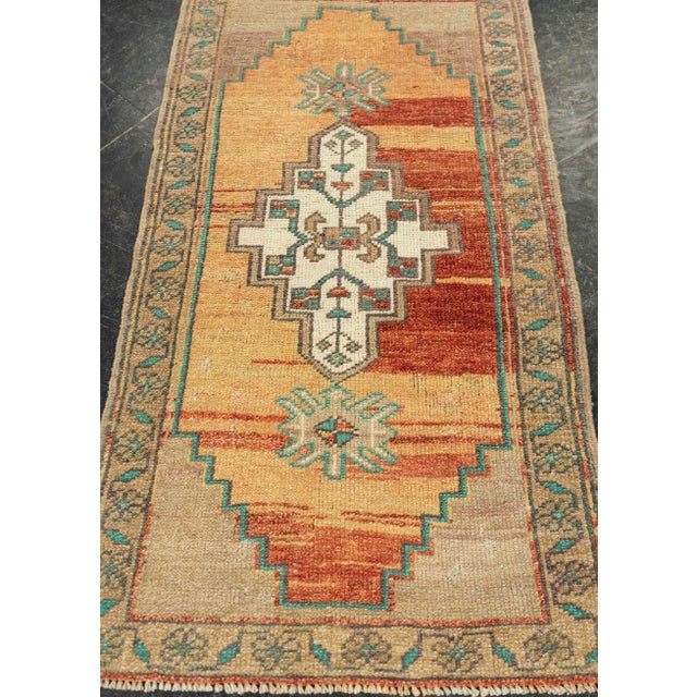 Turkish Mini Rug Oriental Hand Knotted Vintage Rug 1'8" x 3'3" #21222 Explore a curated collection of hallway runners,...