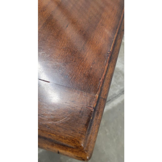 Vintage Oversized Theodore Alexander Walnut Ebonized Scroll Leg 3 Tier Side Table For Sale In West Palm - Image 6 of 9