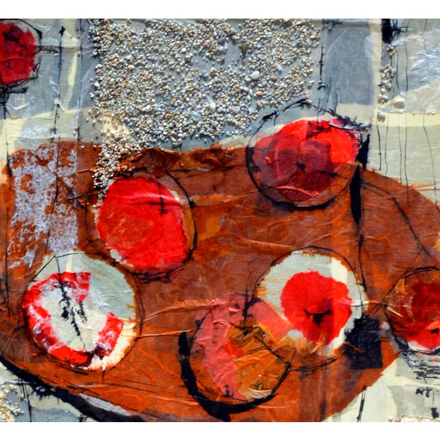 Mid Century Apple Abstracted Still Life by Anna Ballarian For Sale - Image 4 of 6