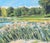 Contemporary School, Lakeside Landscape Scene, Oil on Canvas, illegibly signed "Nina (?) Dunn", unframed. 44.5" H x 59" W...