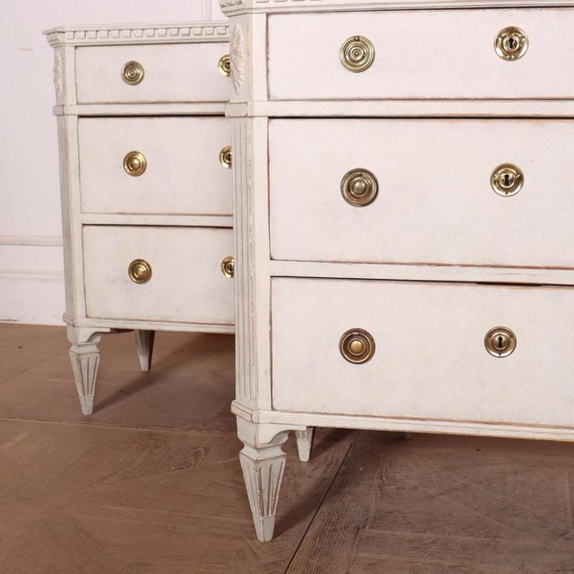 Swedish Painted Commodes, Set of 2 For Sale - Image 9 of 11