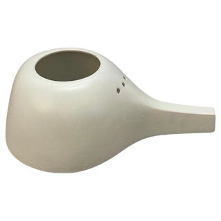 Mid-Century Italian White Ceramic Vase by ZS for Nove di Bassano, 1960s For Sale