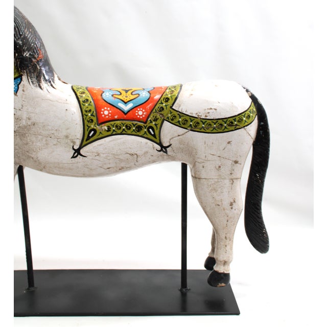 Carousel Horse, Green, Blue, Yellow and Orange For Sale - Image 12 of 12