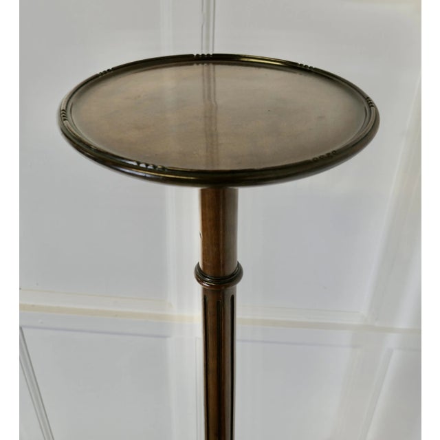 Tall Torchere or Lamp Stand This is a fine quality piece, the torchere has a 12” circular top with a raised moulded rim....