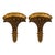 This is a pair of regency style wall brackets with a gilt a faux tortoise shell finish. They date to the later part of the...