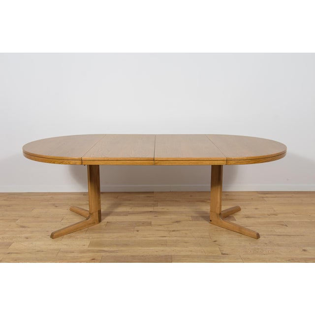 Mid-Century Round Extendable Oak Dining Table by Farstrup Møbler, Denmark, 1970s For Sale - Image 10 of 18