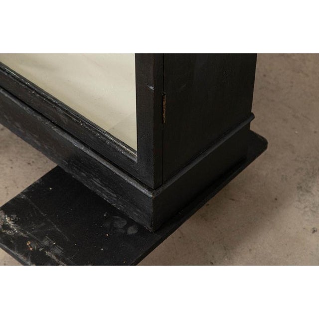 Large 19th Century English Ebonised Pine Glazed Display Cabinet, 1890 For Sale - Image 17 of 18