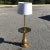 Vintage Hollywood Regency floor lamp by Nardini Studios of Los Angeles CA with double lamp socket and a gold leaf glass...