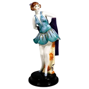 Art Deco Standing Dancer Figurine by Wilhelm Thomasch, 1920s