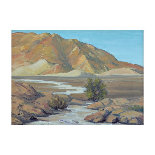 Impressionist Panamint Valley Desert Landscape by Mike Wright For Sale - Image 3 of 10