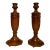 A Pair of English Traditional Empire Solid Oak Wood Candlesticks For Sale