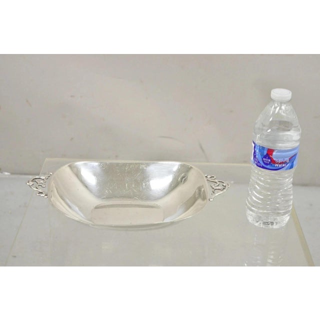 Vintage Denmark Gidom Fraberg Designed Silver Plated Trinket Candy Dish For Sale - Image 10 of 11