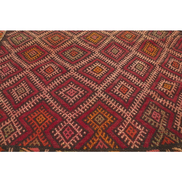 Late 20th Century Vintage Zemmour Moroccan Kilim Rug, 03'11 X 33'04 For Sale - Image 5 of 11