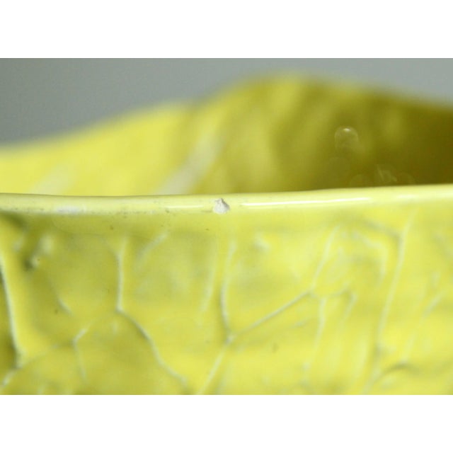 Ceramic Vintage Yellow Cabbage / Cabbageware Serving Bowls by Secla Portugal - a Pair For Sale - Image 7 of 9