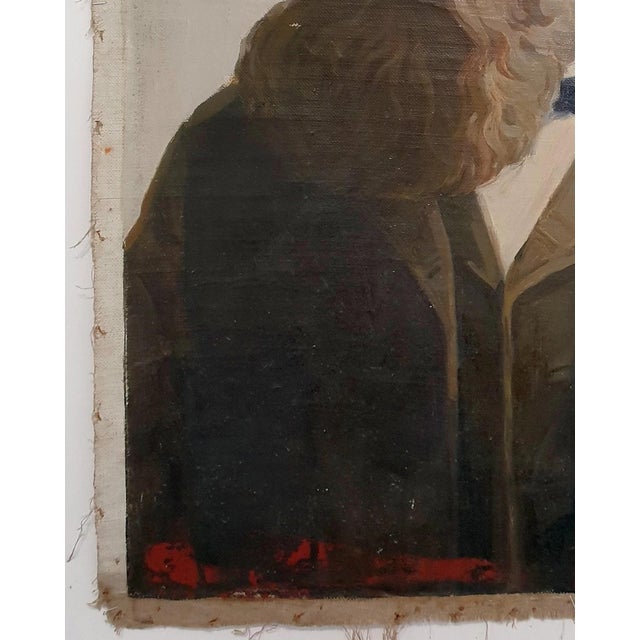 1970s 1970s Friedrich Engels Portrait, Oil Painting, Ukrainian Art 83-63 For Sale - Image 5 of 6