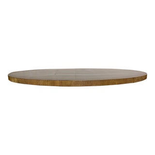 Baker Modern Wood and Brass Lazy Susan For Sale