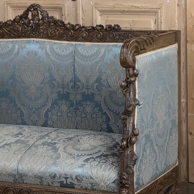 19th Century French Louis XVI Canape ~ Settee For Sale - Image 12 of 18