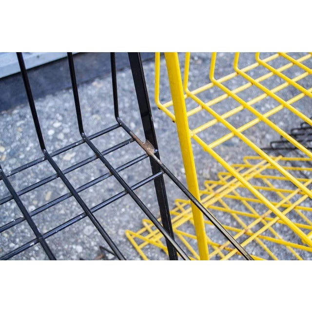 Black Brutalist Stackable Chairs in Iron, Italy, 1970s, Set of 6 For Sale - Image 8 of 10